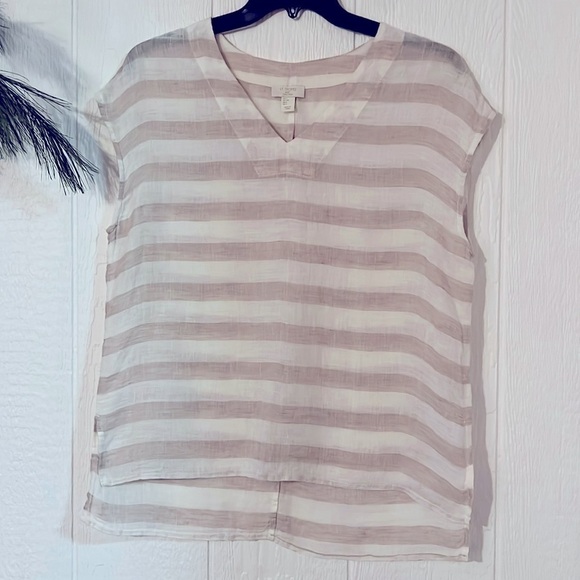 St. Tropez West Linen V-Neck Small - Picture 1 of 5